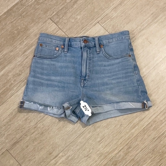 Madewell Blue Jean Shorts High-Waisted Rolled Cuff - Picture 13 of 13